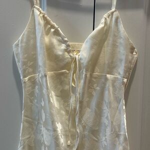 12th Tribe Ivory Satin Floral Slip